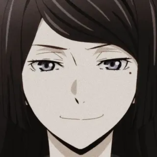 💜 Аниме, Женщина, Персонаж, Улыбка, Лицо telegram sticker