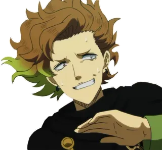 🤢 Luck Voltia Black Clover 애니메이션, 만화, 만화영화, 캐릭터, 럭 볼티아, 블랙 클로버 telegram sticker