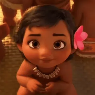 ☺️ Moana ベビーモアナ, ディズニー, アニメ, かわいい, 幼児, アニメーション, 映画キャラクター whatsapp sticker