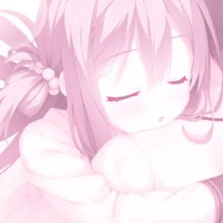 😴 anime, pink, girl, kawaii, cute telegram sticker