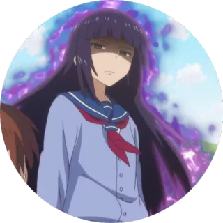 😠 Anime, Ragazza, Personaggio, Uniforme scolastica telegram sticker