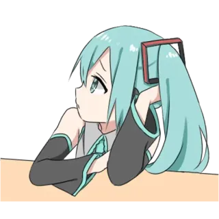 👀 Hatsune Miku Anime, Mangá, Garota, Fofa, Vocaloid, Hatsune Miku whatsapp sticker