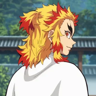 🏮 Kyojuro Rengoku Demon Slayer Anime, Demon Slayer, Rengoku, Kyojuro, Pilier de la Flamme, Personnage whatsapp sticker