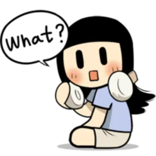 🤔 What? Cartoon, Frage, Verwirrung, Figur, Sprechblase telegram sticker