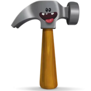 🔪 молоток, инструмент, мультфильм, строительство, ремонт telegram sticker