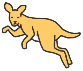😐 Känguru, Tier, Beuteltier, Australien, Wildtier, Springen, Säugetier telegram sticker