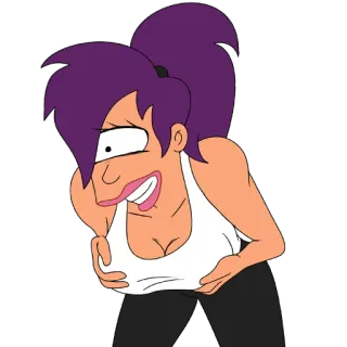 🤡 Leela Futurama kartun, Futurama, Leela, karakter, animasi telegram sticker
