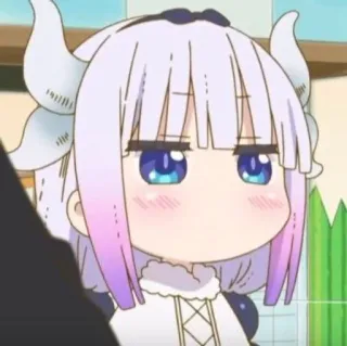 🍬 Kanna Kamui Miss Kobayashi's Dragon Maid 애니메이션, 드래곤, 귀여운, 치비, 칸나, 칸나 카무이 whatsapp sticker