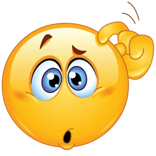 😕 emoji, confused, question, thinking, unsure telegram sticker
