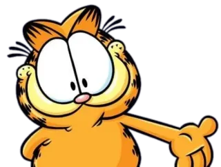 🙂 Garfield gato, desenho animado, Garfield, gato laranja telegram sticker