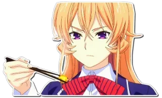 🤔 Erina Nakiri Food Wars! Anime, Essen, Kochen, Weiblich, Charakter telegram sticker