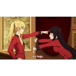 😁 No hugs. Anime, Tanpa pelukan, Seragam merah, Kartun telegram sticker