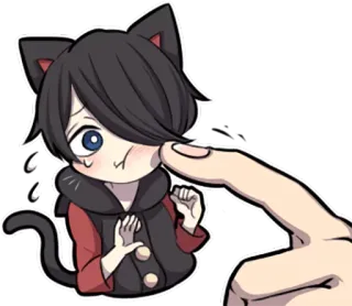 👈 Anime, Katze, Kawaii, Niedlich, Sticker, Neko telegram sticker