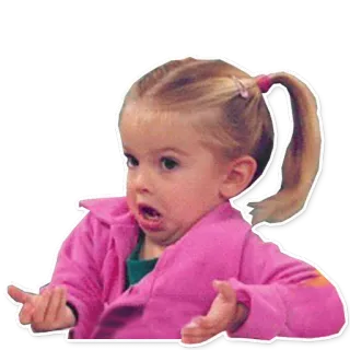 😲 meme, child, confused, question, expression telegram sticker