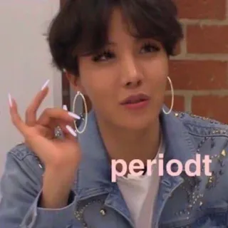 🤩 periodt meme, jhope, periodt, kpop, expression, slang telegram sticker