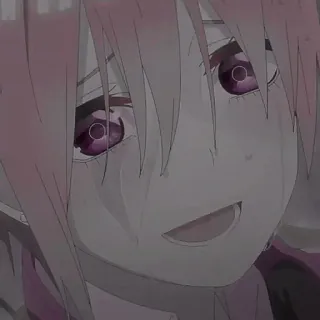 🦊 anime, llorando, triste, chica, pelo rosa, lágrimas telegram sticker