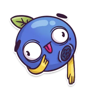🤪 Cartoon, Sticker, Figur, Lustig, Beleidigung, Zunge, Blau, Stinkefinger telegram sticker