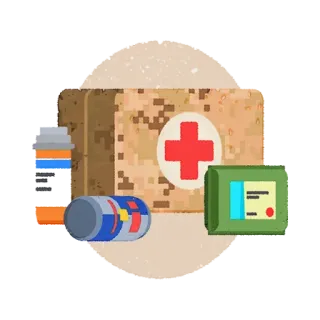 💎 Erste Hilfe, Medizinisch, Set, Verband, Notfall, Gesundheit telegram sticker