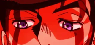 👀 动漫, 眼睛, 紫色, 漫画, 红色 telegram sticker