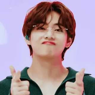 😜 V kpop, cantante, música, v, bts telegram sticker