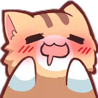 😍 кот, каваий, милый, эмодзи, стикер, животное telegram sticker