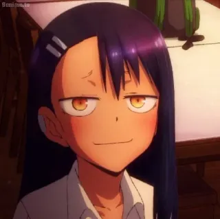 🍬 Nagatoro Don't Toy With Me, Miss Nagatoro Anime, Nagatoro, Dessin animé, Souriant, Suffisant telegram sticker
