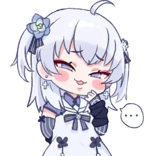 😈 Anime, Charakter, Süß, Kawaii, Mädchen, Cartoon, Aufkleber telegram sticker