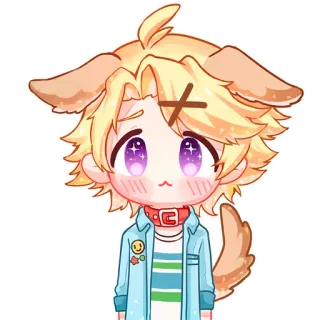 😚 Anime, Perro, Chibi, Lindo, Dibujos animados, Kawaii telegram sticker