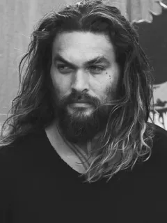🍻 Jason Momoa Джейсон Момоа, актер, черно-белый, портрет, знаменитость telegram sticker