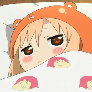 🍧 Umaru Doma Himouto! Umaru-chan anime, umaru, himouto, dorm, bed telegram sticker