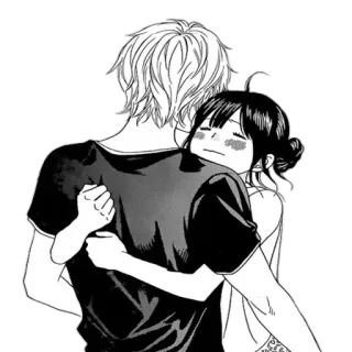 ☺️ Anime, Mangá, Abraço, Amor, Casal, Afeição, Romance, Desenho animado whatsapp sticker