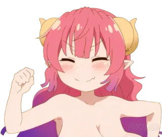 😆 Ilulu Miss Kobayashi's Dragon Maid Anime, Dibujos animados, Dragón, Lindo, Personaje, Ilulu, Miss Kobayashi's Dragon Maid whatsapp sticker