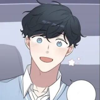 🦢 anime, manga, cartoon, boy, smiling, cute, character, illustration telegram sticker
