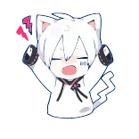 🤬 Аниме, Кот, Милый, Каваий, Мультфильм, Персонаж telegram sticker