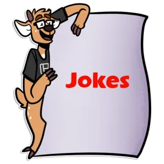 🤡 Jokes blagues, dessin animé, drôle, illustration, humour, cerf, anthropomorphe whatsapp sticker