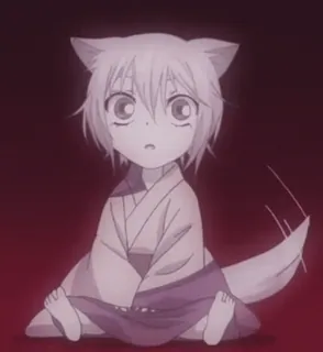 👎 Anime, Cáo, Tai, Đuôi, Dễ thương, Manga, Kawaii telegram sticker