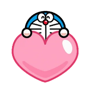 🔵 Doraemon 만화, 애니메이션, 고양이, 로봇, 하트 whatsapp sticker