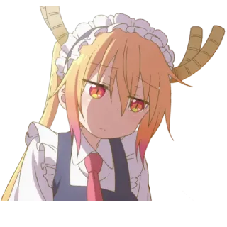 🙁 Tohru Miss Kobayashi's Dragon Maid アニメ, ドラゴン, メイド, かわいい, マンガ telegram sticker