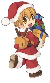 🎁 christmas, santa, gifts, reindeer, cartoon telegram sticker