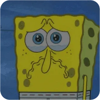 😴 Spongebob Squarepants Spongebob, crying, sad, cartoon, Nickelodeon, Spongebob Squarepants whatsapp sticker