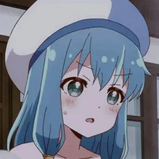 💙 Anime, Lucu, Gadis, Karakter, Rambut biru telegram sticker