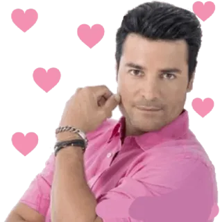 🥰 Chayanne Chayanne, cantor, corações, pop latino telegram sticker