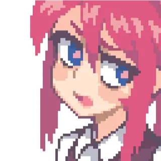 😅 Аниме, Пиксель арт, Девушка, Милый, Каваи telegram sticker