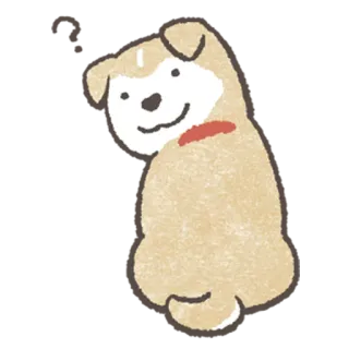 ❓ 강아지, 동물, 애완동물, 귀여운 telegram sticker