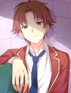 😔 Ayanokouji Kiyotaka Classroom of the Elite Аниме, Парень, Школа, Студент, Аянокоджи telegram sticker