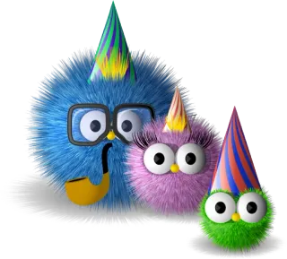 🎉 uroczy, puszysty, impreza, kapelusze, kudłaty telegram sticker