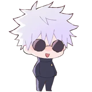 😎 Gojo Satoru Jujutsu Kaisen Anime, Manga, Chibi, Charakter, Gojo Satoru, Jujutsu Kaisen whatsapp sticker