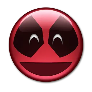 😄 Deadpool comic, marvel, hero, mask, red telegram sticker