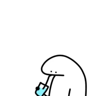 🧃 Bonhomme allumette, Boire, Minimaliste, Dessin animé telegram sticker