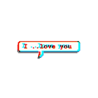 🖤 I...love you Liebe, Sprechblase, Pixelkunst, romantisch, Nachricht, Ich liebe dich whatsapp sticker